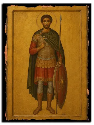 Феодор Тирон (великомученик) — икона на дереве