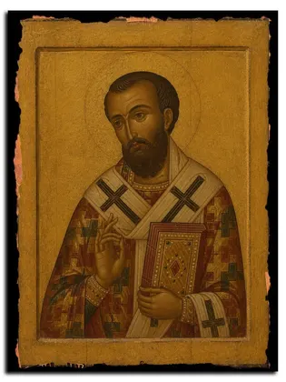 Афанасий Великий — икона на дереве