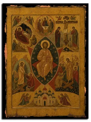 Единородный Сыне — икона на дереве