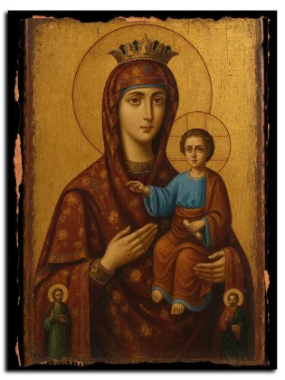 Самонаписавшаяся (Продромитисса, Ясская, Молдавская Афонская) — икона на дереве