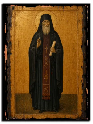 Никодим Ватопедский (Афонский) — икона на дереве