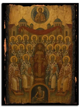 Память II Вселенского Собора (381) — икона на дереве