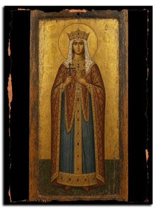 Ангелина Сербская (Бранкович), королева — икона на дереве