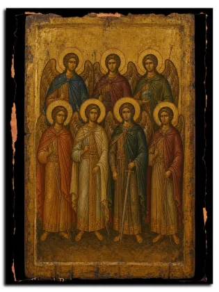 Архангельские свв — икона на дереве