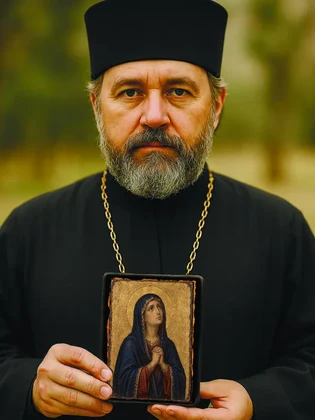 Скорбящая Румынская (из монастыря Сихастрия и ее списки) — вид 2