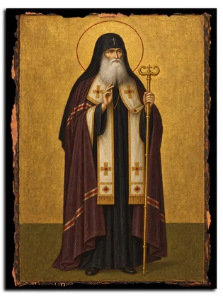 Преподобноисповедник Антоний (Абашидзе), схиархиепископ — икона на дереве