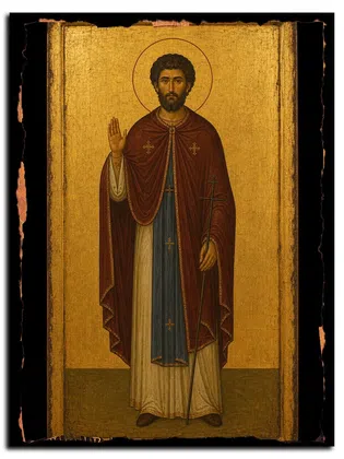 Николай Лебедев, пресвитер, исповедник — икона на дереве