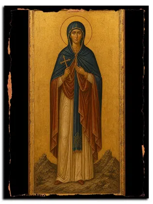 Афанасия Анкирская, мученица — икона на дереве