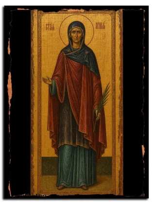 Агния (Анна) Римская, дева, мученица — икона на натуральном дереве