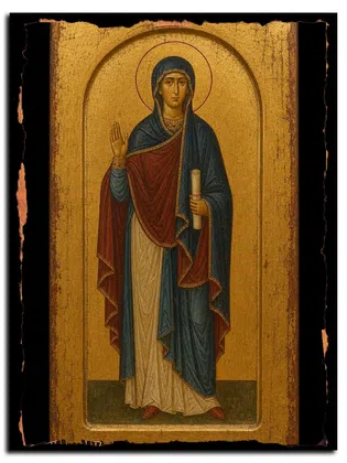 Агния Римская, мученица — икона на дереве