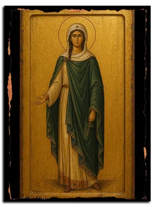 Анна Иерусалимская, мученица — икона на дереве