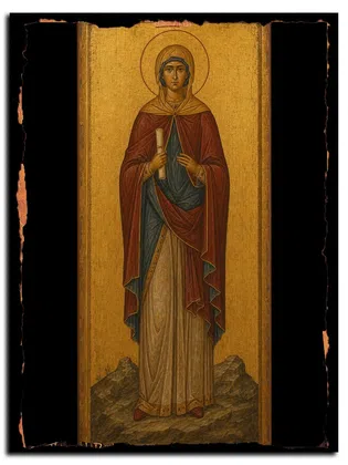Домна Никомидийская, мученица — икона на дереве