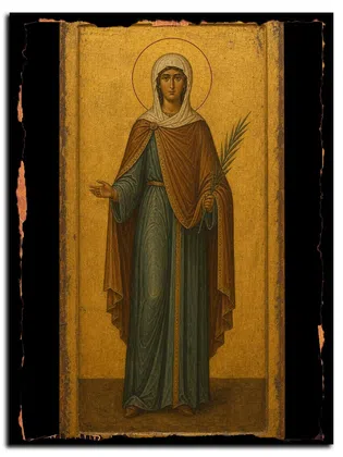 Христина Персидская, мученица — икона на дереве