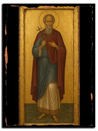 Афанасий Жуланов, мученик — икона на дереве
