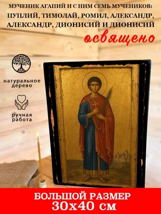 Агапий и с ним семь мучеников: Пуплий, Тимолай, Ромил, Александр, Александр, Дионисий и Дионисий, мученик — фото 7