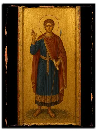 Александр Коринфский, мученик — икона на дереве