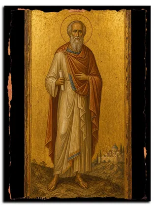 Алфей Кесарийский (Палестинский), мученик — икона на дереве ручной работы