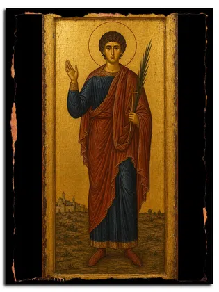 Анастасий Египетский, мученик — икона на дереве ручной работы