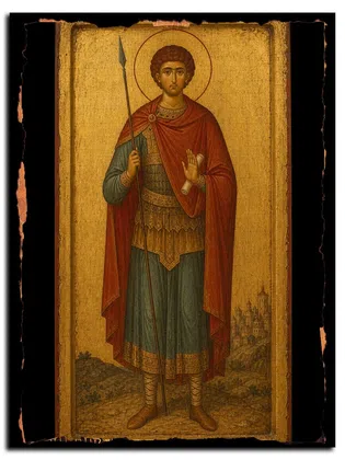 Аврамий (Авраамий) Болгарский, Владимирский, мученик — икона на дереве ручной работы