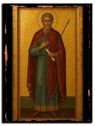 Домнин Солунский (Фессалоникийский), мученик — икона на дереве
