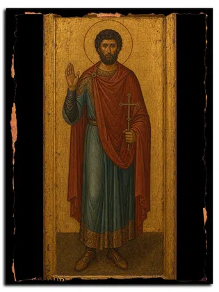 Емилиан Доростольский, мученик — икона на дереве