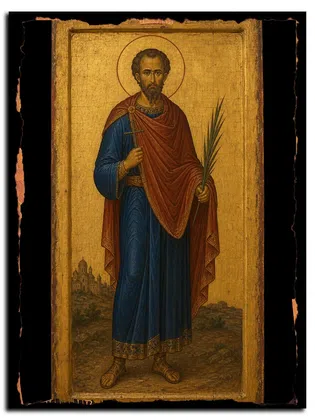 Евстафий Анкирский, мученик — икона на дереве ручной работы
