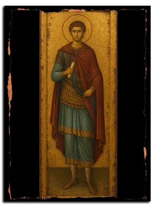Филетер Никомидийский, мученик — икона на дереве