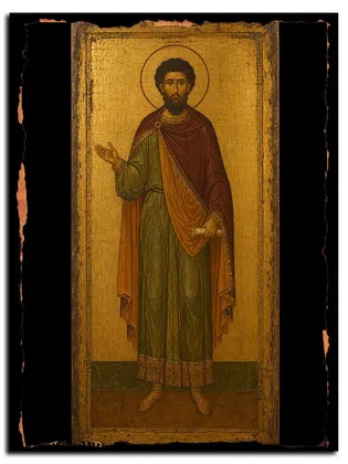 Харалампий Никомидийский, мученик — икона на дереве ручной работы
