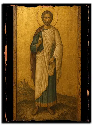 Исаакий Никомидийский, мученик — икона на дереве