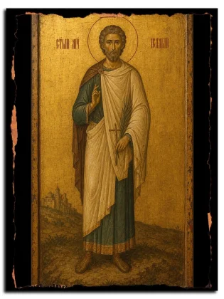 Исаакий Никомидийский, мученик — икона на натуральном дереве
