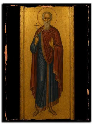 Иулиан Далматский, Атинский, мученик — икона на дереве