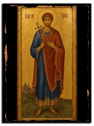 Иулиан Эмесский, мученик — икона на натуральном дереве