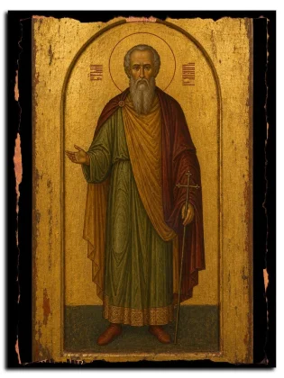 Иулиан Кипрский, мученик — икона на натуральном дереве