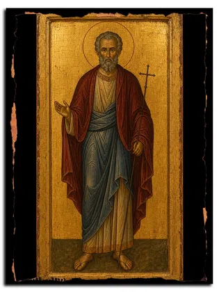 Иулиан Тарсийский, мученик — икона на дереве