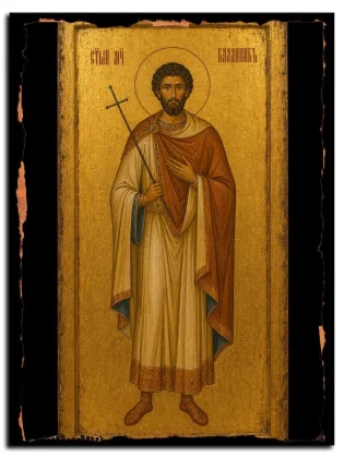 Каллиник Кесарийский (Вифинский), мученик — икона на натуральном дереве