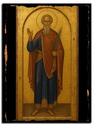 Леонтий Александрийский, мученик — икона на дереве