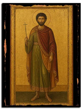 Леонтий Никопольский, мученик — икона на дереве