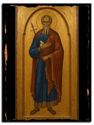 Лупп Солунский (Фессалоникийский), мученик — икона на дереве