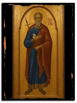 Лупп Солунский (Фессалоникийский), мученик — икона на натуральном дереве