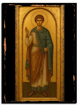 Маврикий Никопольский (Армянский), мученик — икона на дереве ручной работы