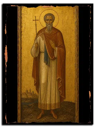 Мина Александрийский, Калликелад (Красноречивый), мученик — икона на дереве