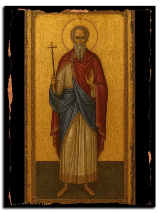 Никандр Мелитинский, мученик — икона на натуральном дереве