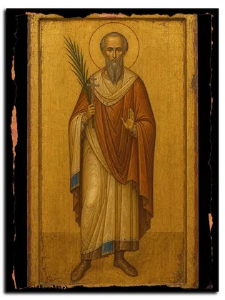Никифор Зайцев, мученик — икона на дереве