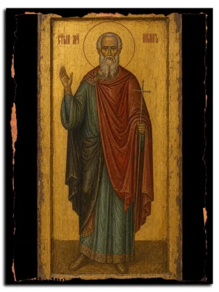 Никон Маромилийский, мученик — икона на натуральном дереве