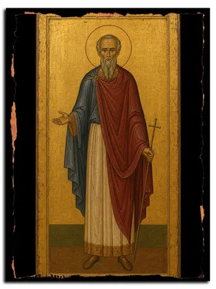 Перегрин Афинянин, Аполлониадский (Македонский), мученик — икона на дереве ручной работы