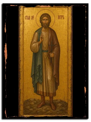 Пётр Авессаломит, мученик — икона на натуральном дереве