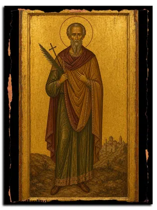 Ромил Кесарийский (Палестинский), мученик — икона на дереве ручной работы