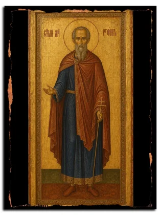 Руфин Аполлониадский (Македонский), мученик — икона на натуральном дереве