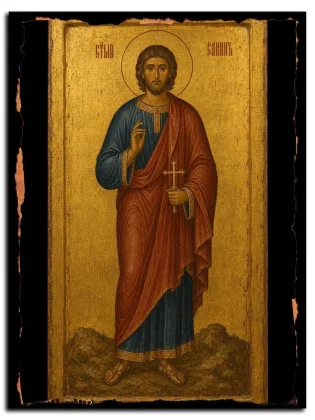 Савин Ермопольский (Египетский), мученик — икона на натуральном дереве