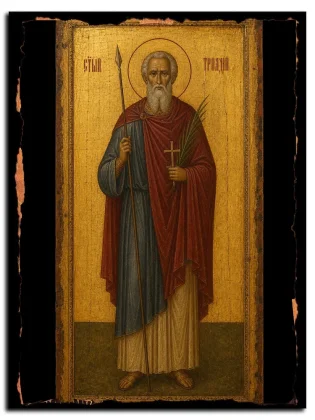 Троадий Неокесарийский, мученик — икона на натуральном дереве